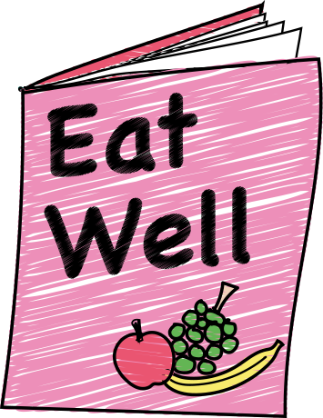 Book cover with title 'Eat Well'