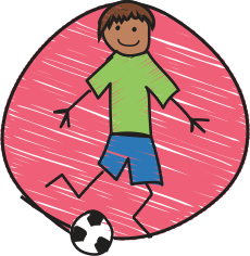 Image of a child kicking a ball