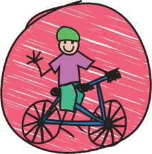 Image of a child on a bike
